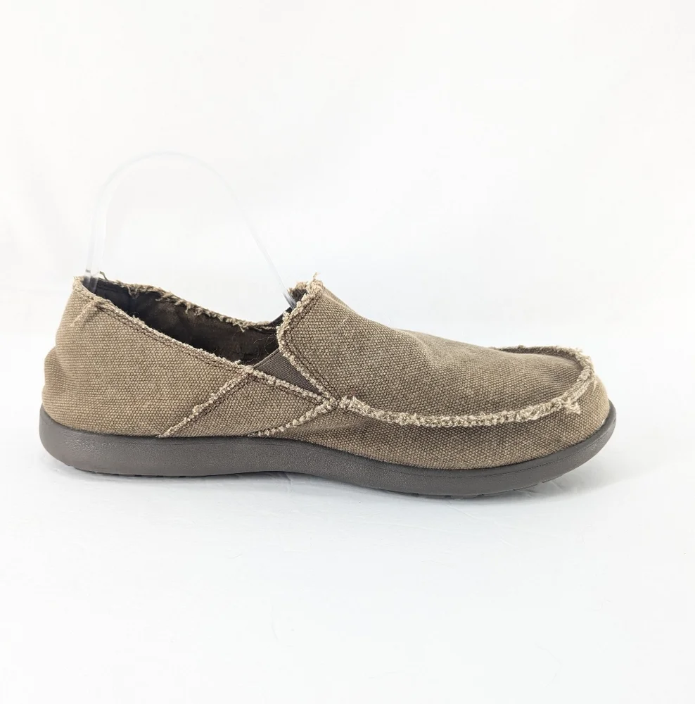 CROCS Santa Cruz Casual Mens Slip On Shoe Brown Tan Size 13 - Picture 4 of 7